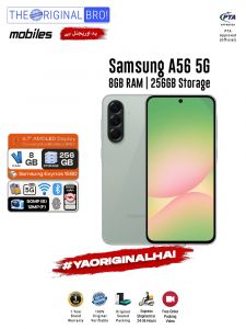 Samsung A56 5G - 8GB RAM - 256GB Storage - Easy Monthly Installments - PTA Approved - 1 Year Official Warranty - The Original Bro Mobiles - TOB70
